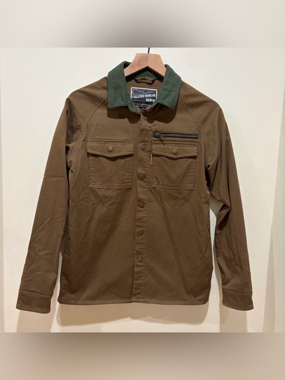 Coalatree Workline MFG The Cultivator Shaket w/ Snaps - Brown & Green - Men’s XS